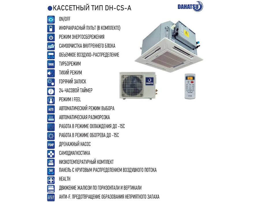 Кассетная сплит-система Dahatsu DH-CS 12 A